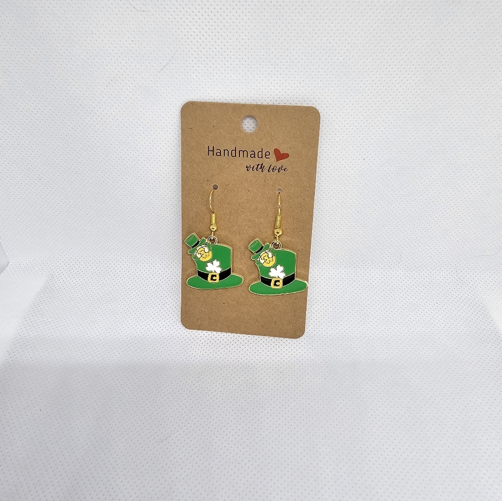 St Patrick's Day earrings